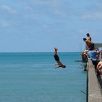 Wharf fun, Tolaga Bay