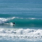 High tide left at Pines, Wainui Beach - Pines