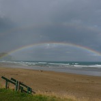 Rainbow after shower, Makorori Centre