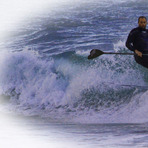 Sole SUP Surfer at Sunset, Papamoa Beach Park