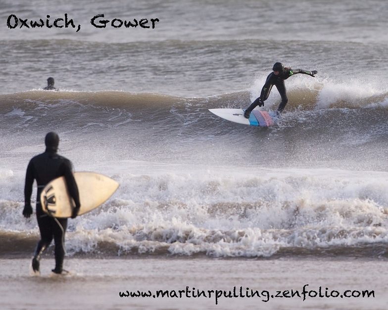 Big waves at Oxwich, Oxwich Bay