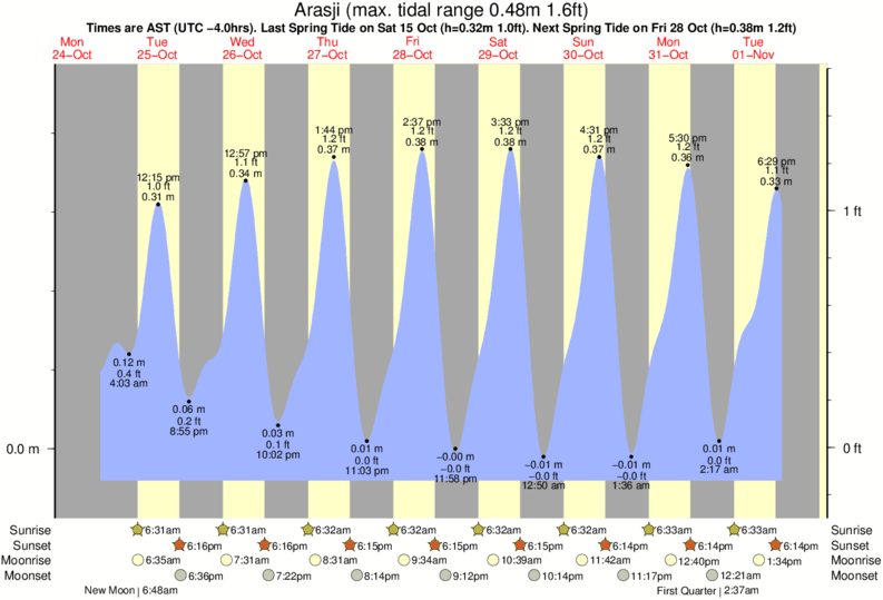 tide graph for Arasji near Dooms surf break
