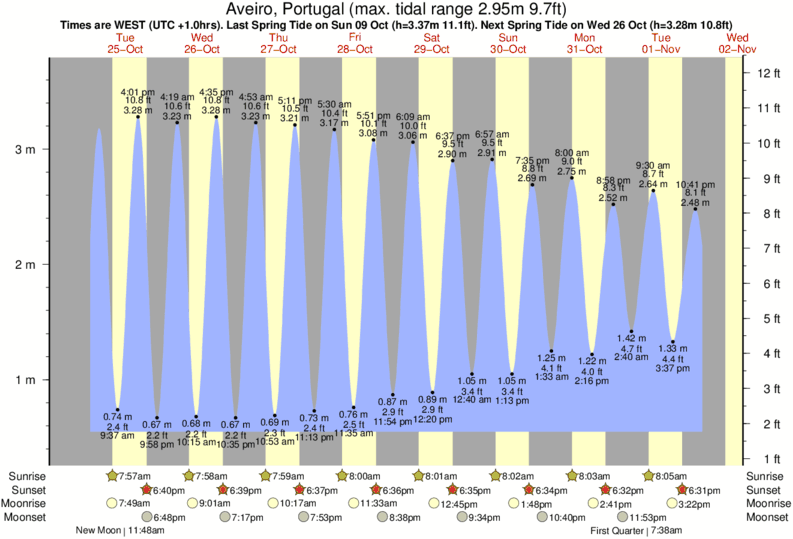 tide graph for Aveiro, Portugal near Sao Jacinto surf break
