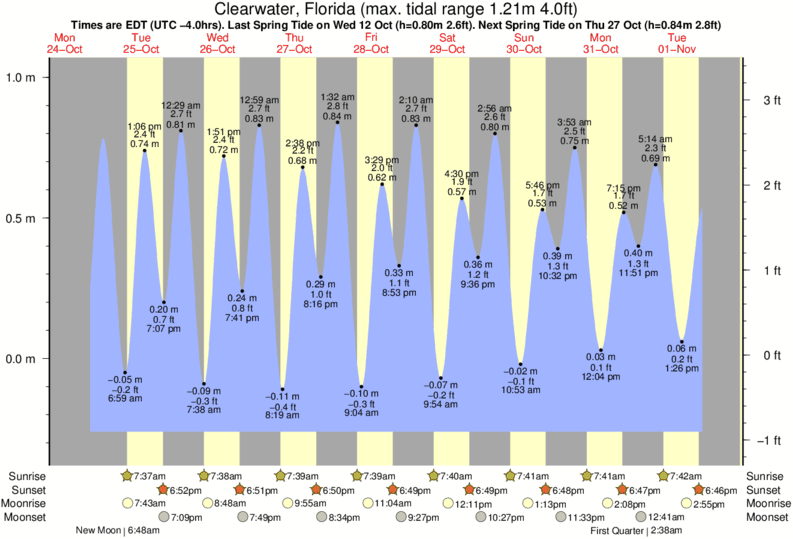 tide graph for Clearwater, Florida near Sand Key Jetty surf break