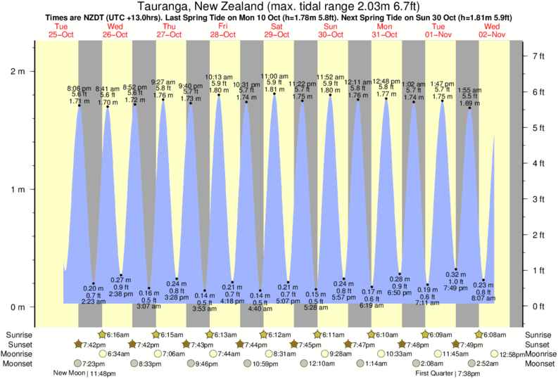 tide graph for Tauranga, New Zealand near Papamoa Beach Park surf break