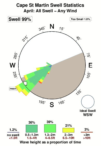 Cape st martin.surf.statistics.april