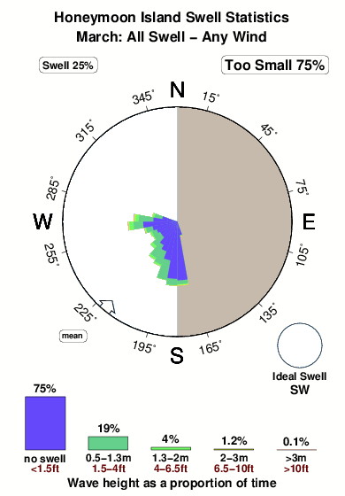 Honeymoon island.surf.statistics.march