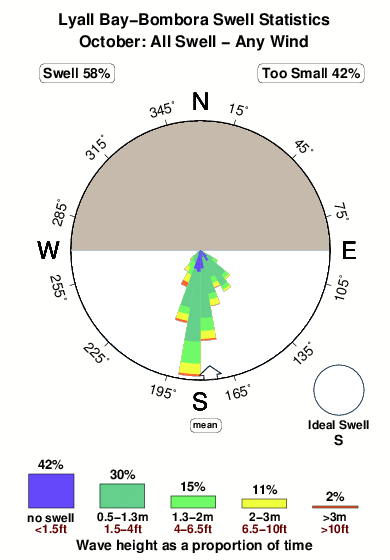 Lyall bay bombora.surf.statistics.october