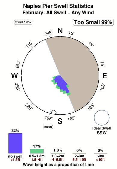 Naples pier.surf.statistics.february