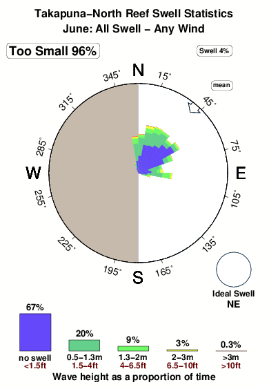 Takapuna north reef.surf.statistics.june