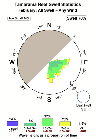 Tamarama reef.surf.statistics.february