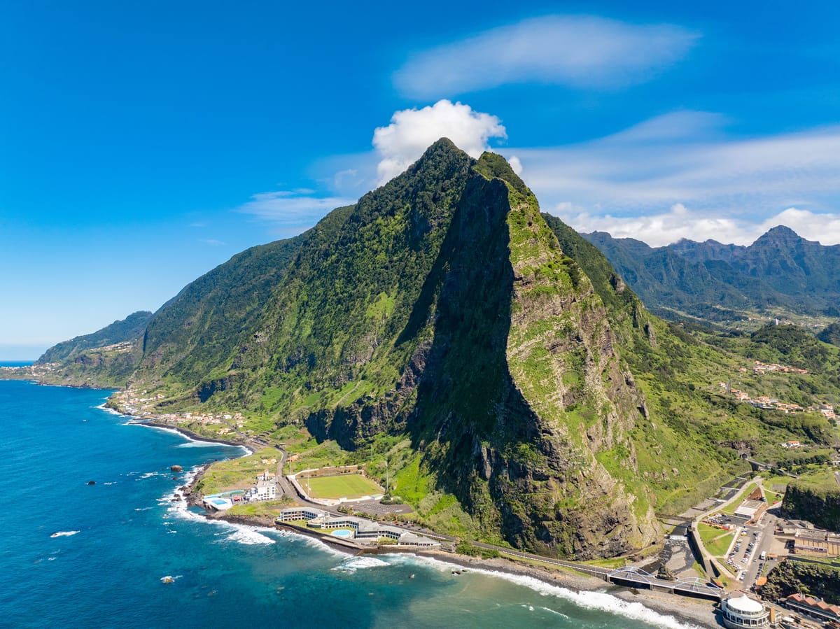 Madeira: Where the green mountains meet the blue sea.