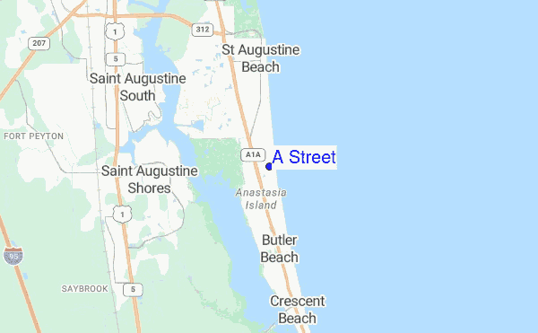 A Street location map