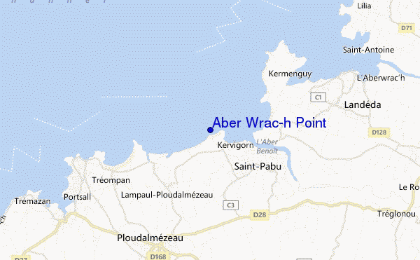 Aber Wrac'h Point location map