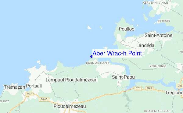 Aber Wrac'h Point location map