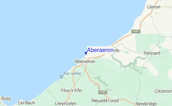 Aberaeron location map