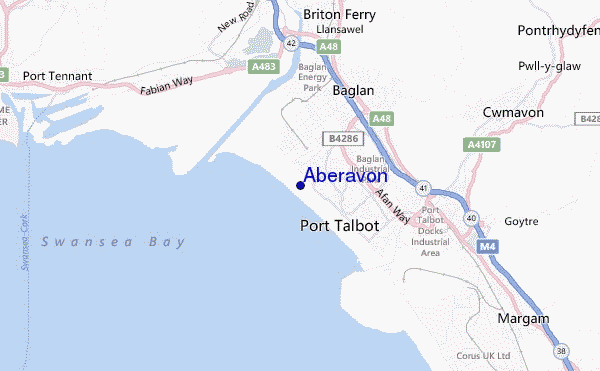 Aberavon location map