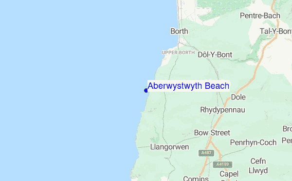 Aberwystwyth Beach location map