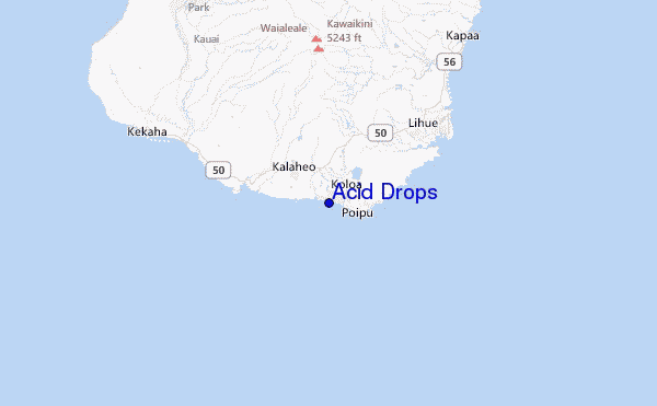 Acid Drops Location Map