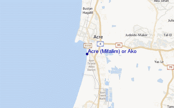 Acre (Mifalim) or Ako location map