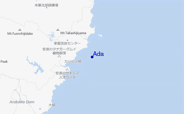 Ada location map