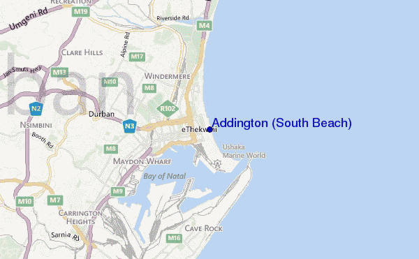 Addington (South Beach) location map