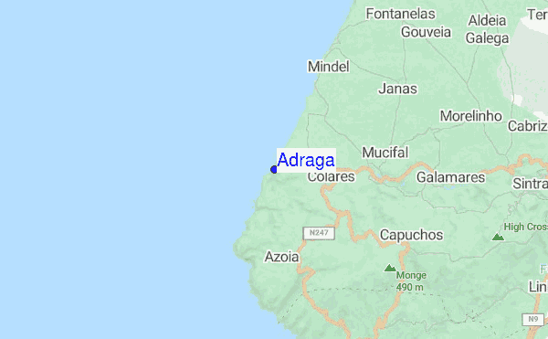 Adraga location map