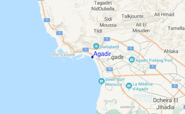 Agadir location map