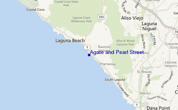 Agate and Pearl Street location map
