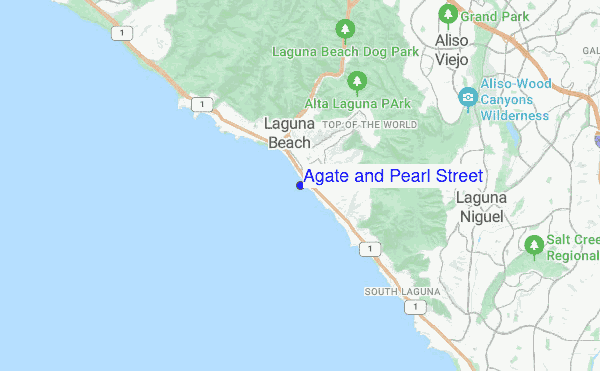 Agate and Pearl Street location map