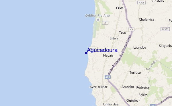 Agucadoura location map