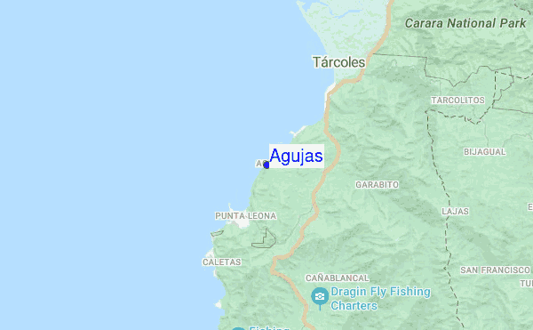 Agujas location map