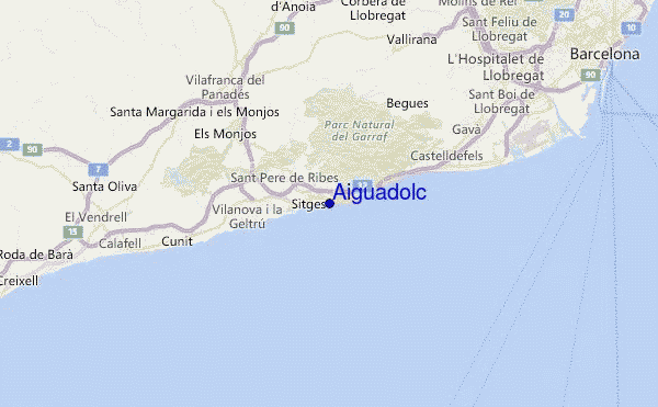 Aiguadolc Location Map