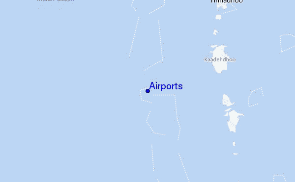 Airports location map