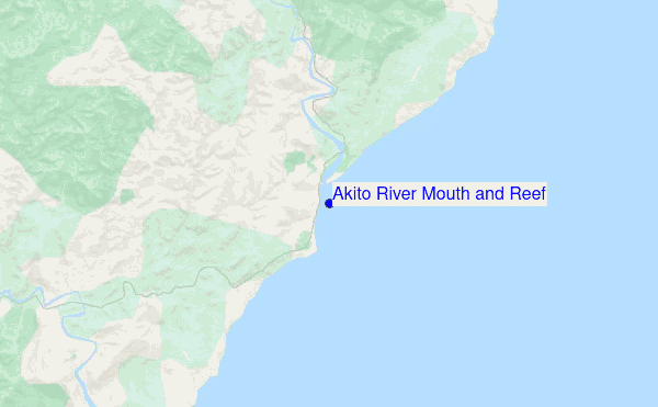 Akito River Mouth and Reef location map