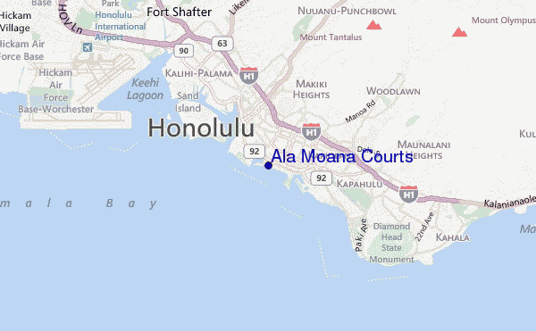 Ala Moana Courts location map
