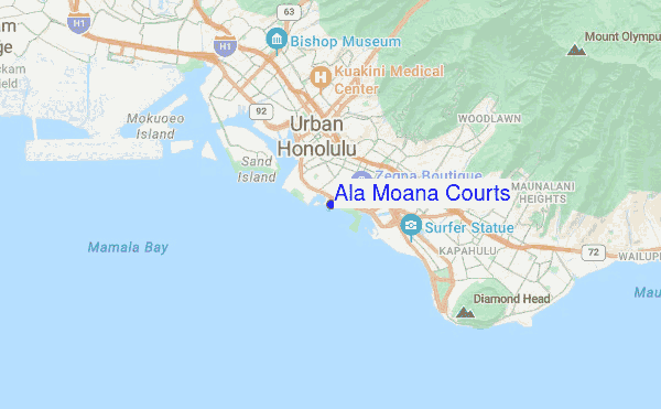 Ala Moana Courts location map