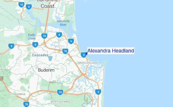 Alexandra Headland location map