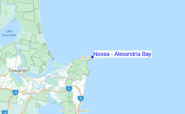 Noosa - Alexandria Bay location map