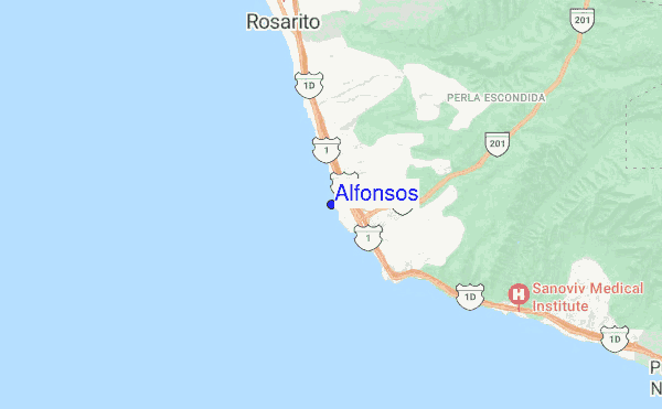 Alfonsos location map