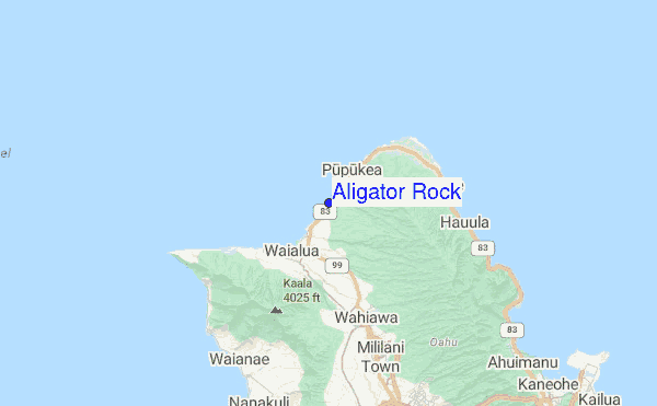 Aligator Rock Location Map