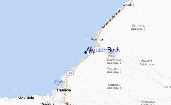 Aligator Rock location map