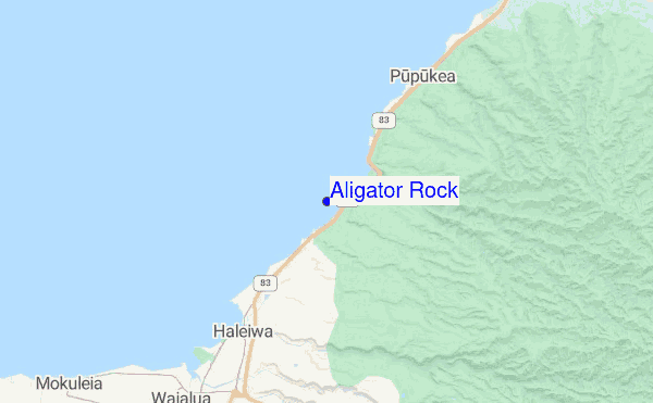 Aligator Rock location map