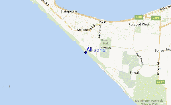 Allisons location map