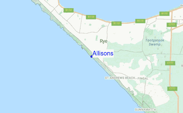 Allisons location map