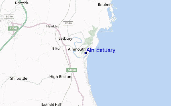 Aln Estuary location map