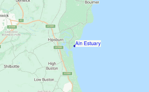 Aln Estuary location map