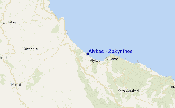 Alykes - Zakynthos location map