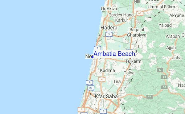 Ambatia Beach Location Map