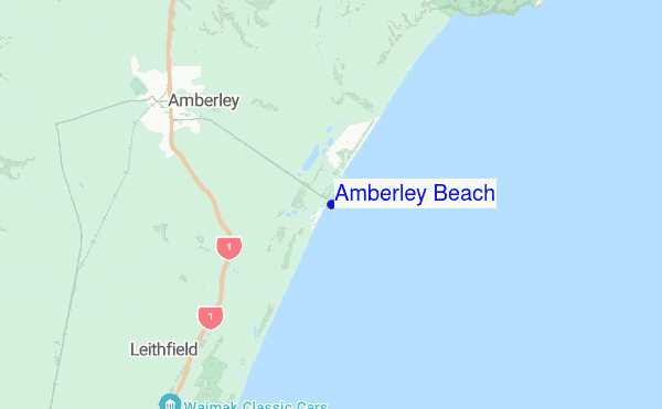 Amberley Beach location map